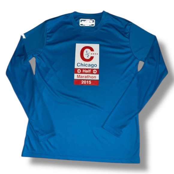 Chicago Half Marathon 2015 Blue Alanic Long-Sleeve Shirt Men’s Size Small EUC - Picture 10 of 16